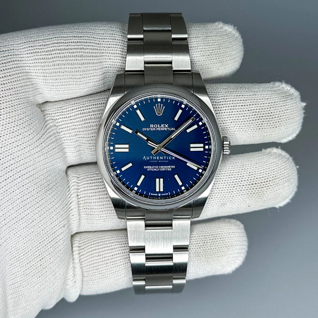 Rolex Oyster automatic Perpetual Blue Dial Stainless Steel